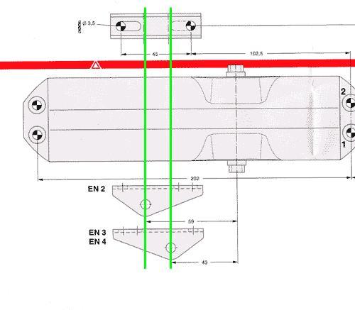Пример установки дверного доводчика